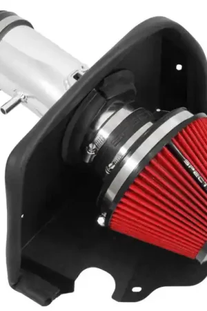 Clearance Spectre 09-17 Nissan Maxima V6-3.5L F/I Air Intake Kit - Polished w/Red Filter