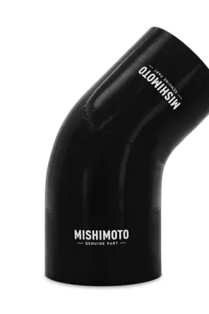 Worldwide Shipping Mishimoto Silicone Reducer Coupler 45 Degree 3in to 3.75in - Black