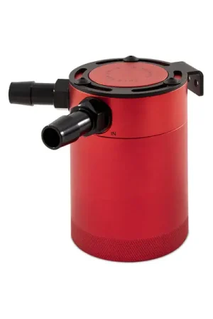 Affordable Mishimoto Compact Baffled Oil Catch Can - 2-Port - Red