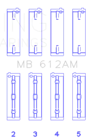King Engine Bearings Volvo 520/B5252 Main Bearing Set - Size STD Big Sale