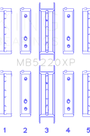 Premium King Subaru WRX/STi EJ20 EJ22 EJ25 Flange #3 Position Performance Main Bearing Set - Size STDX