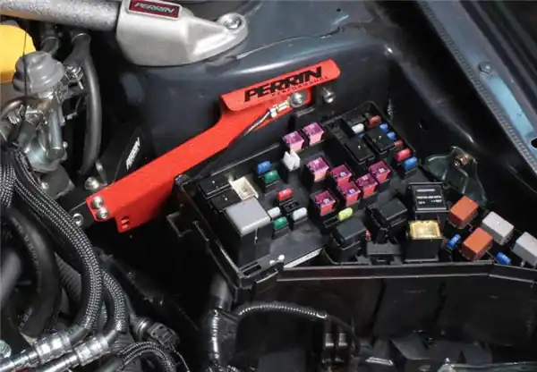 PERRIN 08-14 Subaru STI / 07-09 Legacy GT & OBXT Master Cylinder Bracket - Red Big Sale