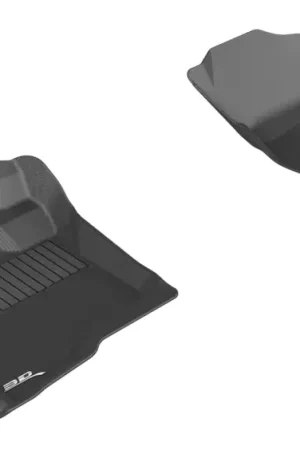 3D MAXpider 2007-2013 Chevrolet Silverado Extended/Crew Cab Kagu 1st Row Floormat - Black Special Offer