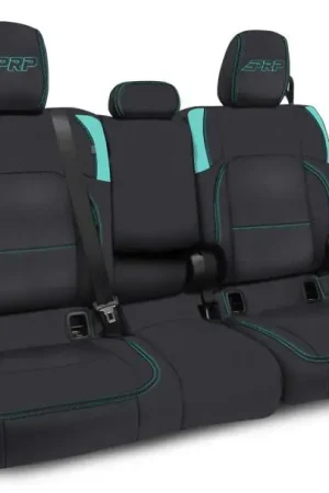 Viral PRP Jeep Wrangler JT Rear Bench Covers - with Armrest - Black/Teal