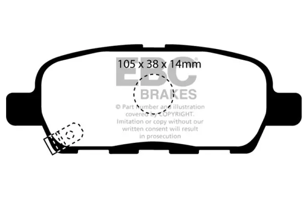 Crafted EBC 08-13 Infiniti EX35 3.5 Ultimax2 Rear Brake Pads