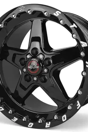 Exclusive Race Star 92 Drag Star Bracket Racer 17x10.5 5x4.50BC 7.6BS Gloss Black Wheel - Single Bead Lock