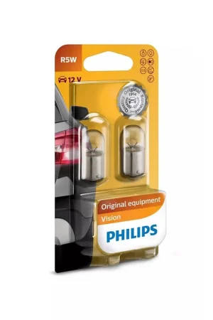 Special Offer Philips 12821B2 Vision Line 12V R5W 5W Bayonet Globes (Twin Pack)