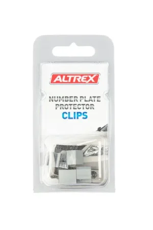 Altrex Number Plate Protector Push On Chrome Clips (4 Pack) - CU4C Affordable