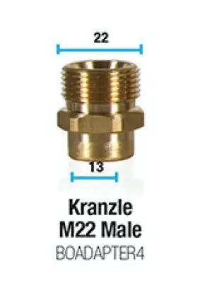 Bowden's Own Adapter - Kranzle M22 Male - BOADAPTER4 Limited Offer