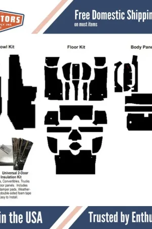 In Demand Insulation Sound Deadener Kit for 63-67 Chevrolet Corvette Convertible Complete