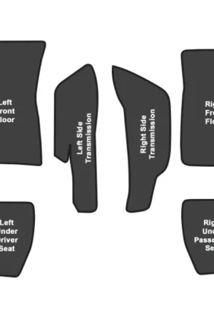 Cheap Sound Deadener for 1976-82 Chevrolet Corvette Die Cut Mastic with Pad Front 6Pc