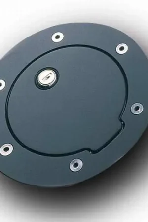 Top Pick All Sales Billet Fuel Door - Black with Lock - 6031KL