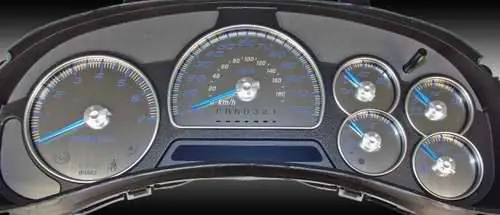 US Speedo Stainless Steel Gauge Face with Blue Back - SS GM 21B Bulk Order