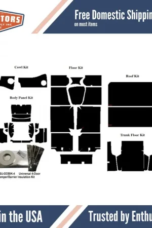 New Arrival Body Panel Insulation Sound Deadener Kit for 1964-1965 Ford Falcon Sedan