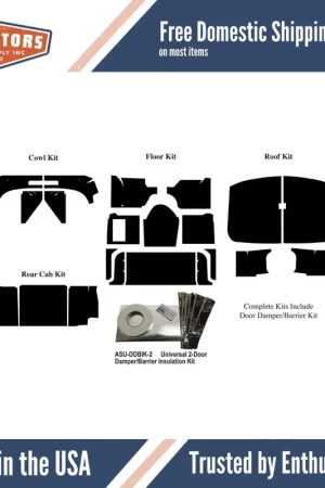 Handmade Insulation Sound Deadener Kit for 1955-1960 Dodge Truck Acoustishield Complete