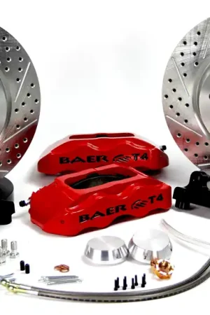 Best Price Baer Brakes 4261295HO-11 Baer Brakes 13" Track4 Front Brake Kit, Hugger Orange, Slot, ARP Studs