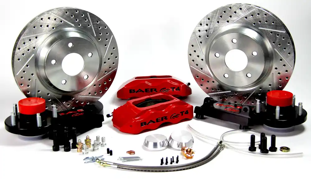 Best Price Baer Brakes 4261295HO-11 Baer Brakes 13" Track4 Front Brake Kit, Hugger Orange, Slot, ARP Studs