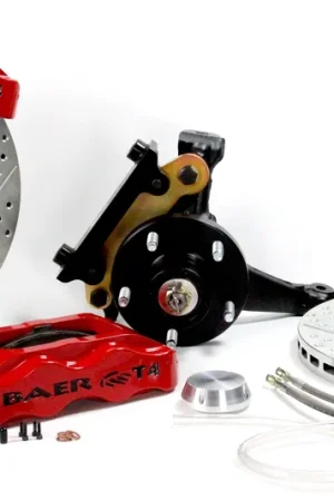 Weekend Sale Baer Brakes 4301406B-1X Baer Brakes 13" Track4 Front Brake Kit, Black, Slot, Std. Studs