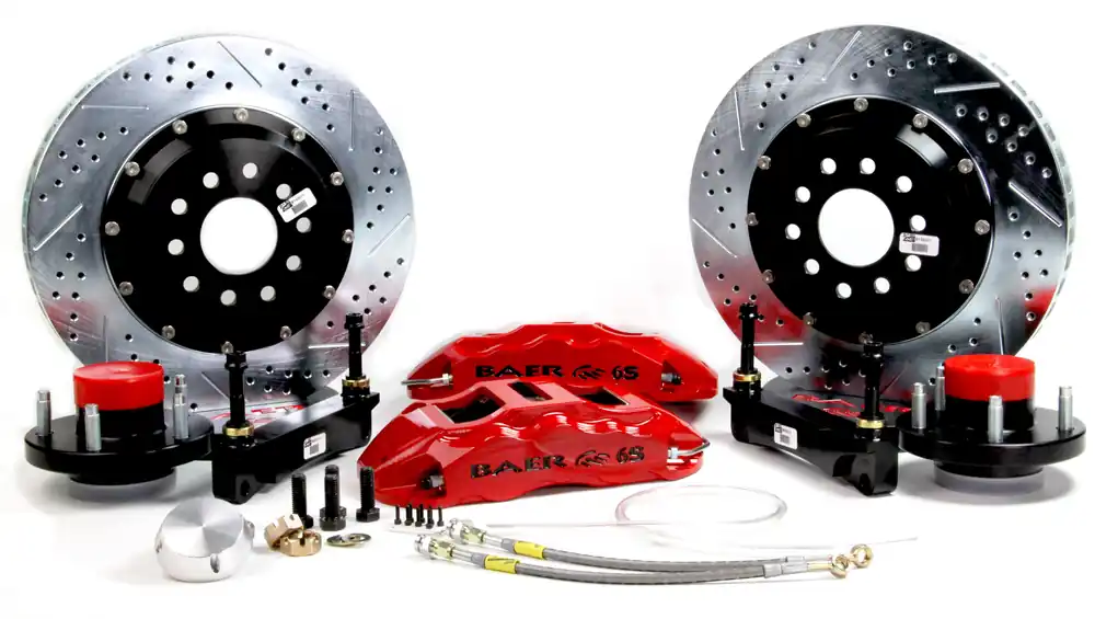 Baer Brakes 4301073R-X1 Baer Brakes 14" Extreme+ Front Brake Kit, Red, SDZ, ARP Studs Hassle-Free Returns