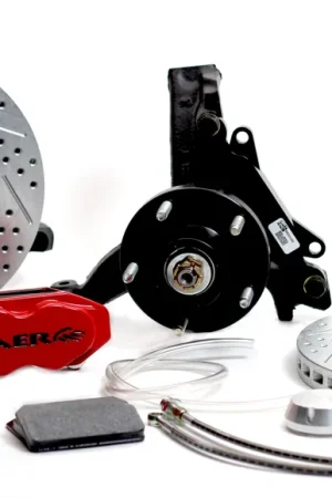 Fresh Stock Baer Brakes 4301460FR-1X Baer Brakes 11" SS4+ Front Brake Kit, Fire Red, Slot, Std. Studs