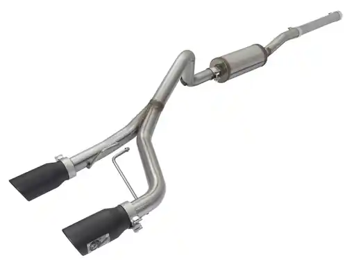 Original aFe Power Rebel Series 2-1/2in Stainless Steel Cat-Back Exhaust w/Black Tip for Jeep Wrangler (JK) 07-17 V6-3.6L/3.8L #49-48056-B
