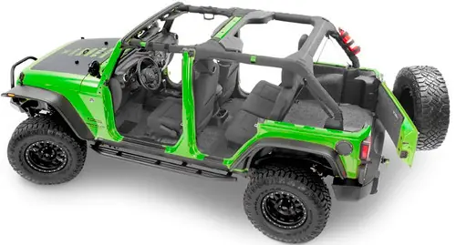 Fan Favorite BedRug For 2011-2017 JK Unlimited 4Dr Rear 5Pc Cargo - Tailgate & Tub Liner #BRJK11R4