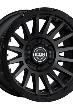 Weekend Sale ICON Recon Pro 17x8.5 6x5.5 0mm Offset 4.75in BS 106.1mm Bore Satin Black Wheel
