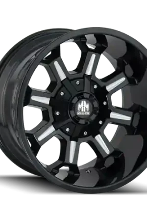Modern Mayhem 8105 Combat 18x9 / 6x135 BP / -12mm Offset / 106mm Hub Black w/ Milled Spokes Wheel