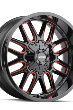 Best Choice Mayhem 8107 Cogent 20x10 / 6x135 BP / -19mm Offset / 106mm Hub Black w/ Prism Red Wheel