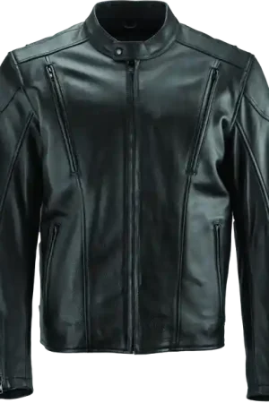 Best Seller River Road Race Leather Jacket Black - XL