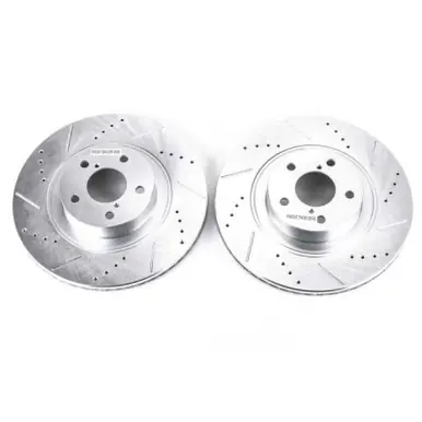 Power Stop 13-16 Scion FR-S Front Evolution Drilled & Slotted Rotors - Pair Money Back Guarantee