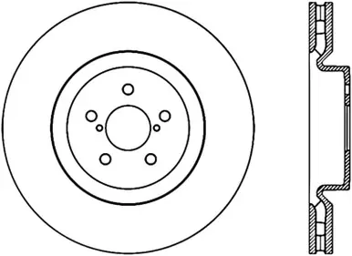 In Demand StopTech Sport Drilled & Slotted Brake Rotor; Front Left