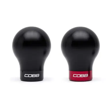 Cobb Subaru 6-Speed Weighted COBB Shift Knob - Black (Incl. Both Red + Blk Collars) Express Delivery