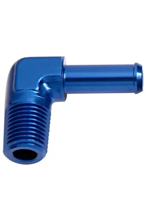 Latest Aeroflow 90 Deg 1/2" NPT Male To 3/8" Barb Adapter - Black