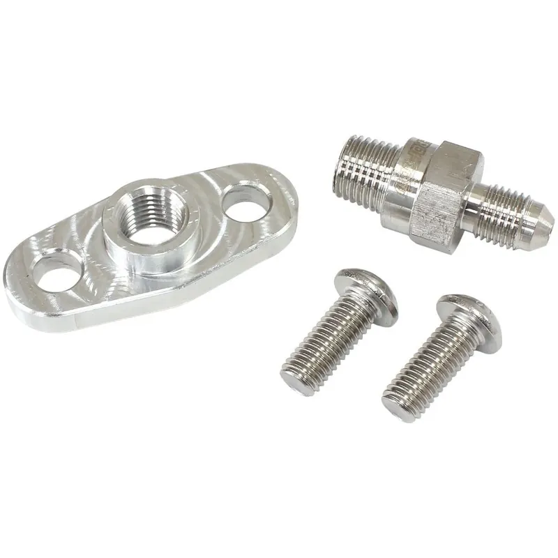 Free Shipping Aeroflow 38mm Turbo Oil Feed Plate to suit Boosted Turbos - 1/4" NPT Port