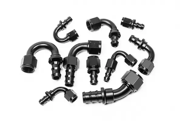 New Release Radium Engineering PushLok Hose End 8AN 45 Degree