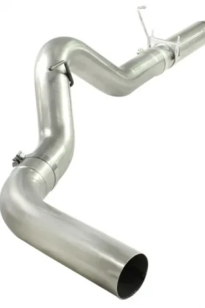 aFe Large Bore-HD 4" 409 Stainless Steel DPF-Back Exhaust System (Silverado/Sierra 17-19) - Polished Tips Last Chance