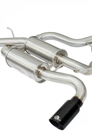 aFe MACH Force-Xp 2-1/2" 304 Stainless Steel Axle-Back Exhaust System (BMW 335i 12-15/445i 14-16) Black Tips Premium