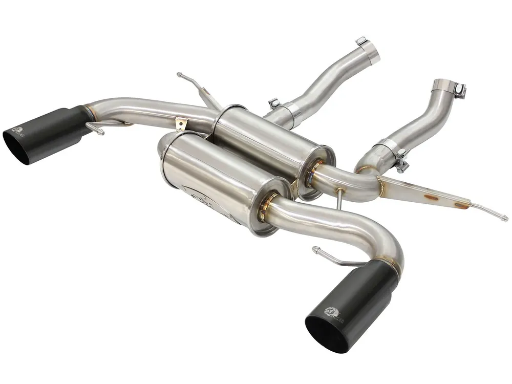 aFe MACH Force-Xp 2-1/2" 304 Stainless Steel Axle-Back Exhaust System (BMW 335i F30 12-15) Black Tips Limited Offer