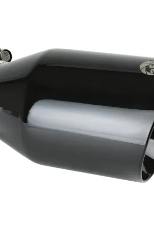 aFe MACH Force-Xp 2.5" 304 Stainless Steel Exhaust Tip - 2.5" In x 4.5" Out x 9" Black High Quality