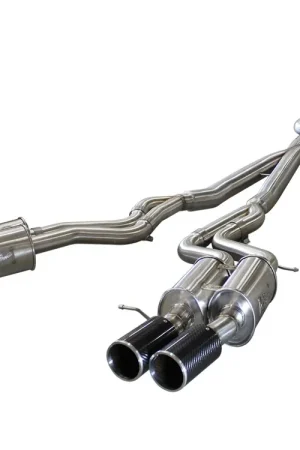 aFe MACH Force-Xp 3" 304 Stainless Steel Cat-Back Exhaust System (BMW M5 F10 12-16) Carbon Fibre Tips Same Day Shipping
