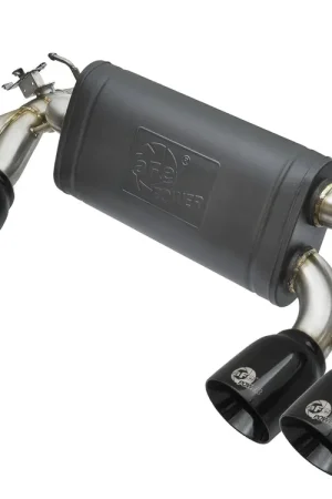 Hassle-Free Returns aFe MACH Force-Xp 3" to 2-1/2" 304 Stainless Steel Axle-Back Exhaust System (BMW M2 F87 Turbo 16-18) Black Tips