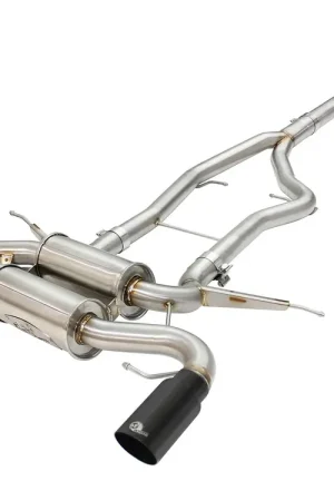 aFe MACH Force-Xp 3" to 2-1/2" 304 Stainless Steel Cat-Back Exhaust System (BMW 335i 11-13) Black Tips Buy Online