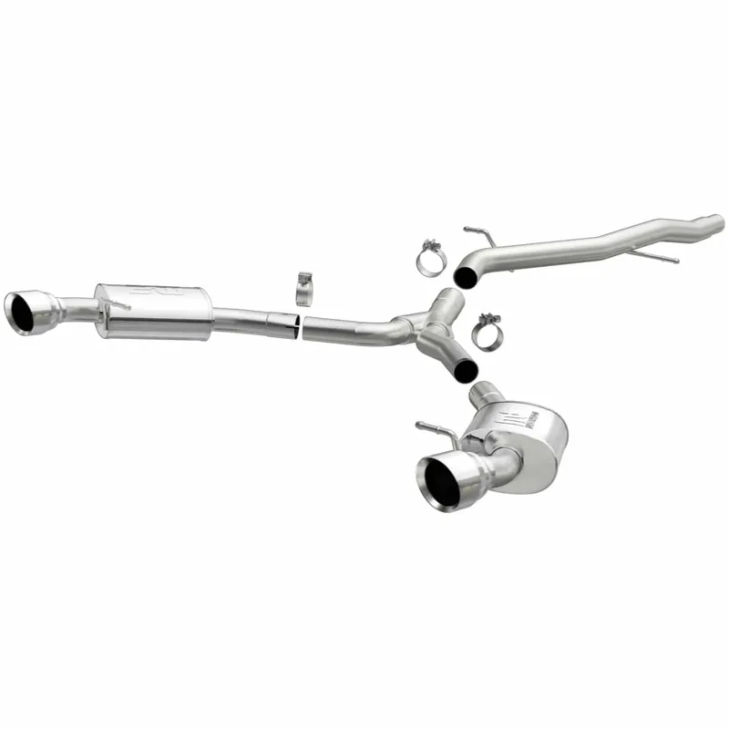 One Day Deal Magnaflow MagnaFlow CatBack 18-19 Audi A5 Dual Exit Polished Stainless Exhaust - 3in Main Piping Diameter