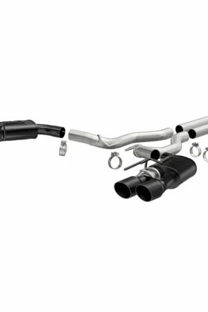 Budget Magnaflow MagnaFlow SYS Cat-Back 2018 Ford Mustang GT 5.0L Competition Dual Exit Black 4in Tips
