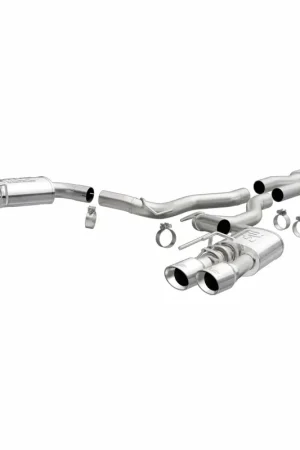 Magnaflow MagnaFlow SYS Cat-Back 2018 Ford Mustang GT 5.0L Street Dual Exit Polished 4in Tips While Supplies Last