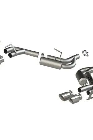 Grab Now MBRP MBRP 16-19 Chevrolet Camaro V6 2.5in AL NPP Dual Axle Back Exhaust w/ 4in Quad Dual Wall Tips