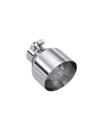 Shop Now MBRP MBRP Universal T304 Stainless Steel Tip 2.5in ID / 5in OD Out / 6.5in Length Angle Cut Single Wall