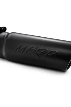 Super Sale MBRP MBRP Universal Tip 4 O.D. Angled Rolled End 3.5 inlet 10 length- Black Finish