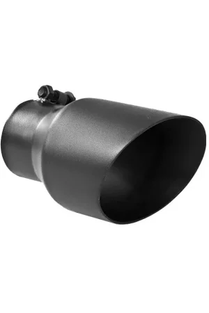 Handmade MBRP MBRP Universal Tip 4.5in OD 3in Inlet 8in Length Dual Walled Angled Exhaust Tip - Black